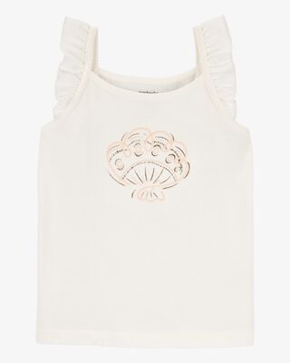 Product image 1 of Toddler Seashell Flutter Tank - White