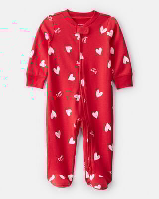 Baby Quilted Bow Print Sleep & Play Made with Organic Cotton