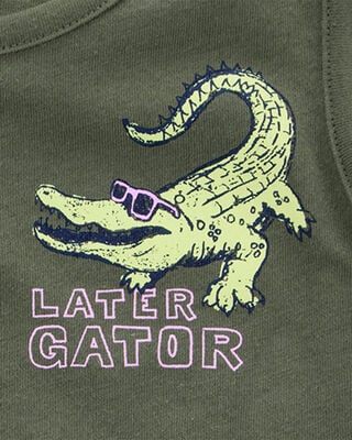 Product image 2 of Baby Alligator Graphic Tank - Green