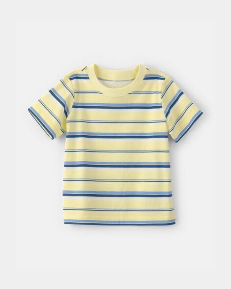 baby striped t-shirt - yellow/blue