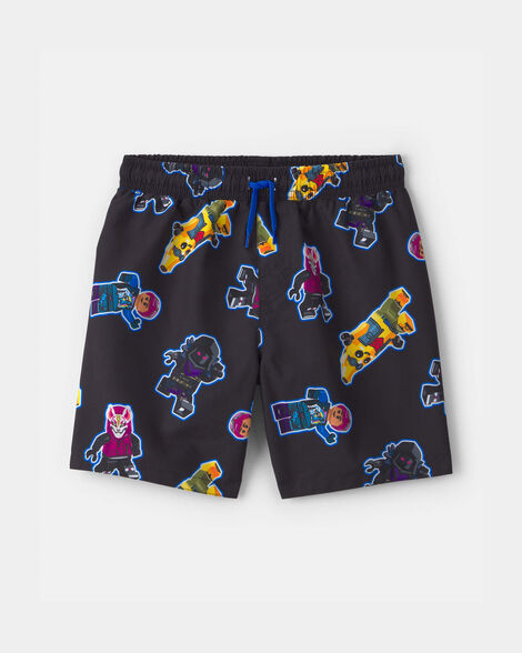 boys lego fortnite swim trunks - black