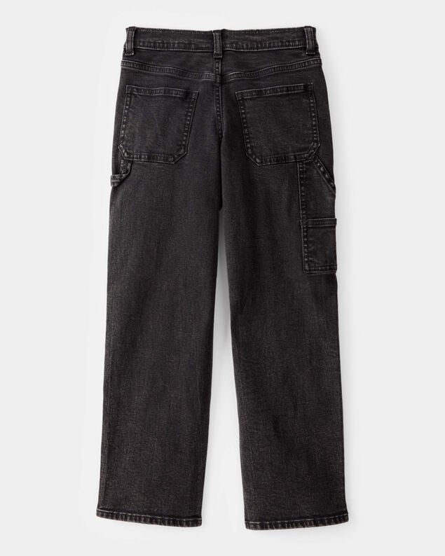 Product image 2 of Kid Baggy Iconic Denim Cargo Pants - Black Wash