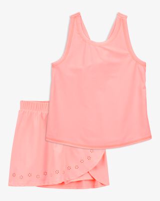 Product image 1 of Kid Active Twist Tank & Wrap Skort Set - Coral