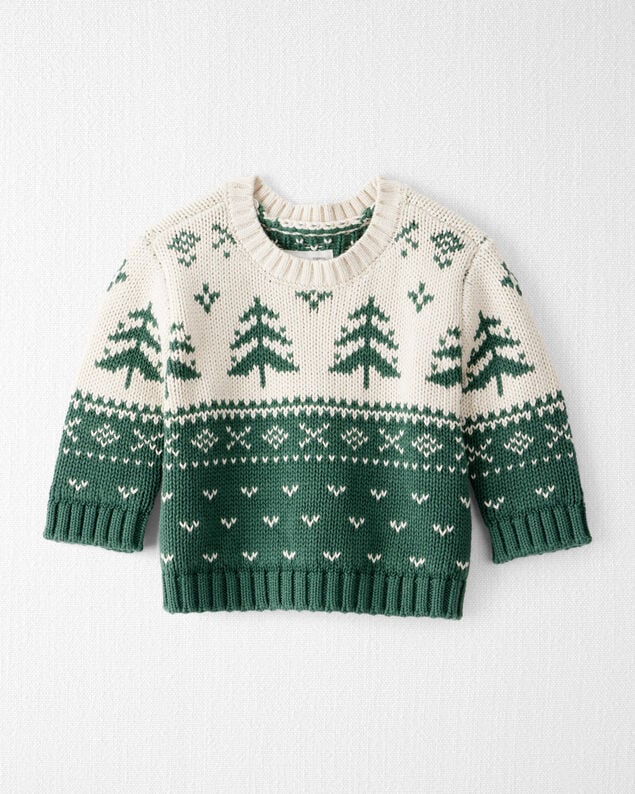 Product image 1 of Baby Organic Cotton Evergreen Fair Isle Sweater 