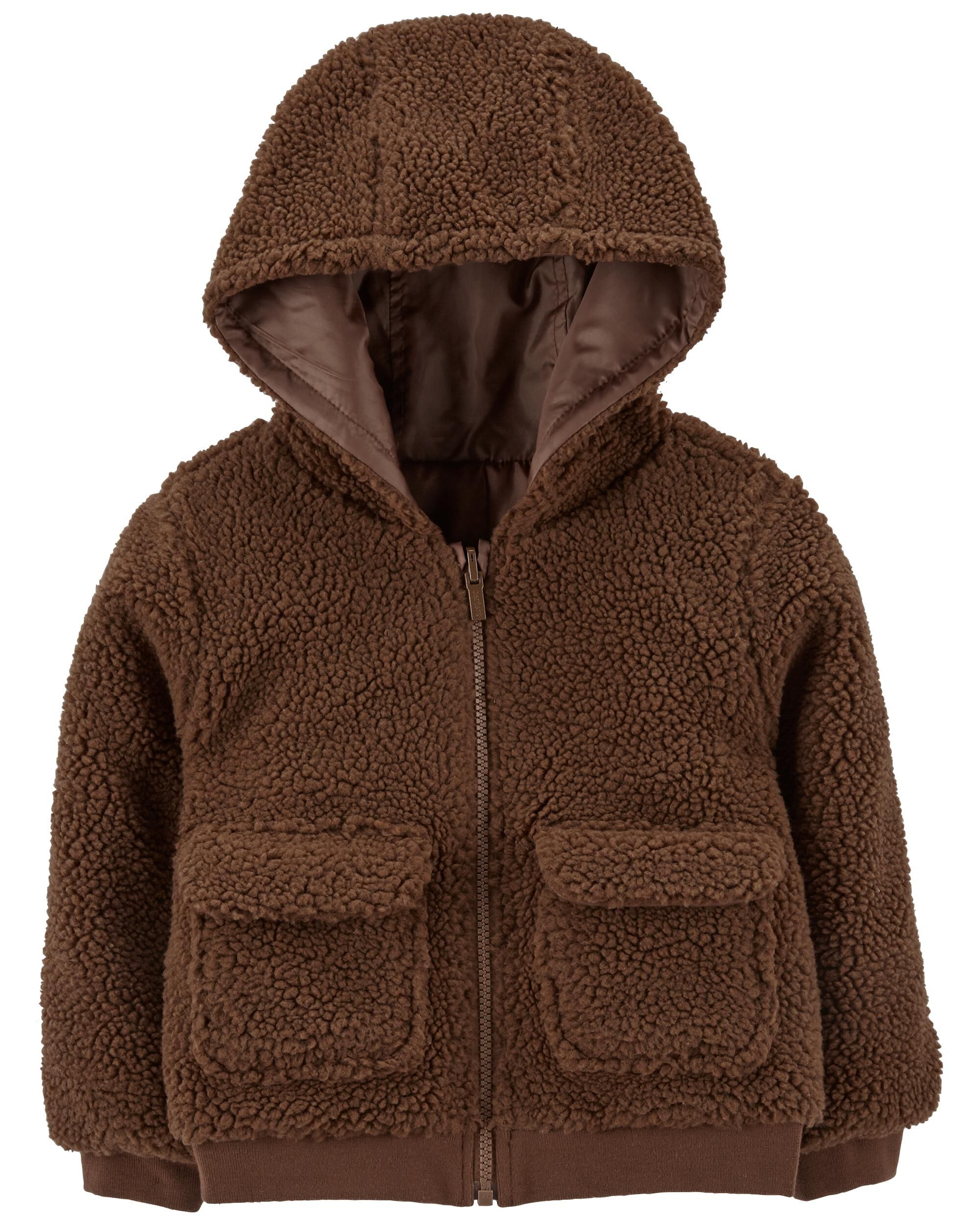 Toddler Reversible Hooded Sherpa Jacket Carter s Carter s