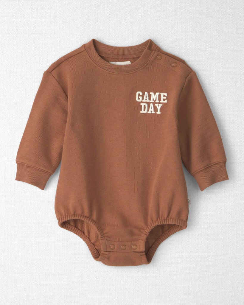 Little Planet by Carter's Baby Boys' or Baby Girls' Game Day Long-Sleeve Graphic Bubble - Brown