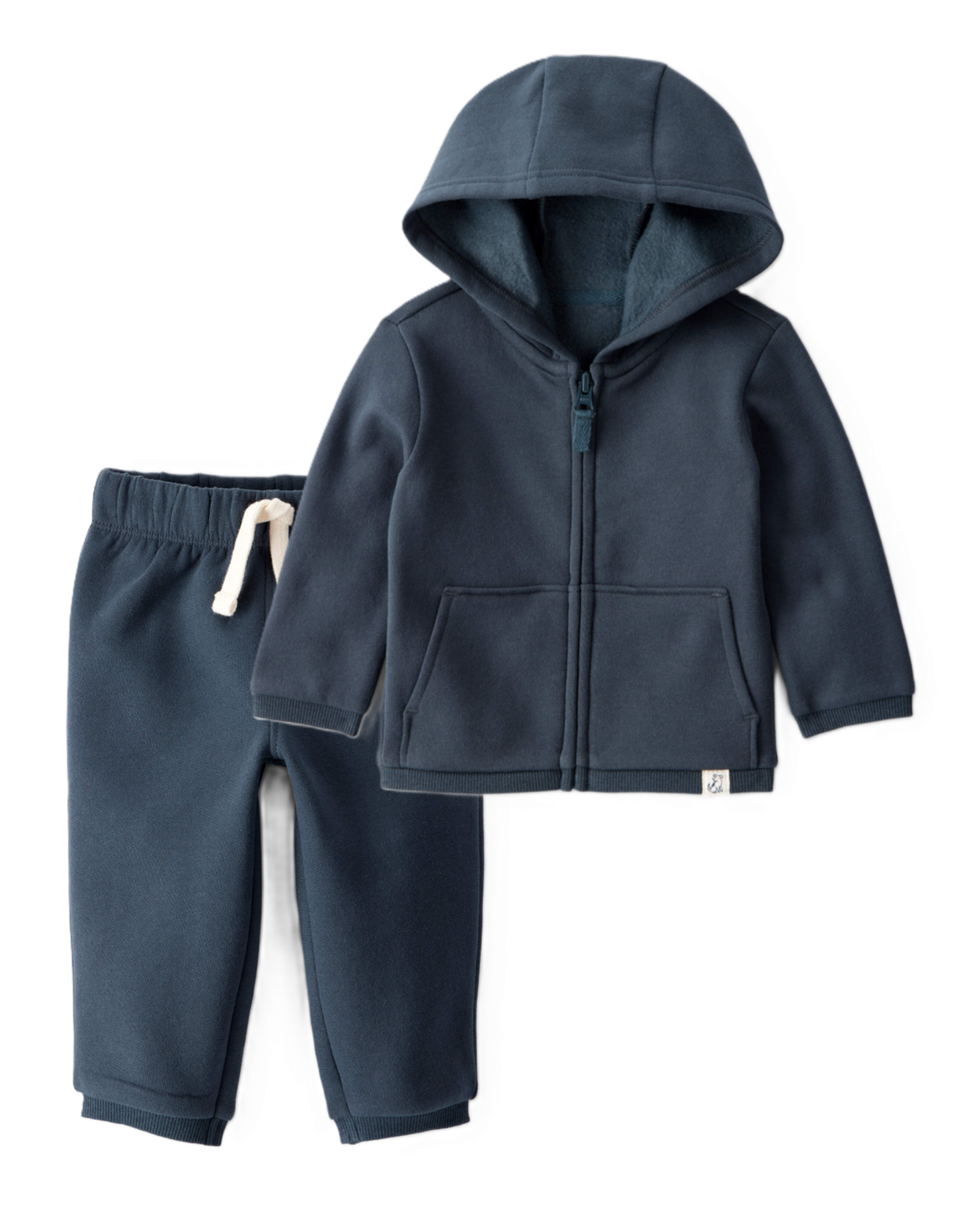 Baby Boy 2-Piece DayDream Fleece Varsity Sweatshirt Set - Navy