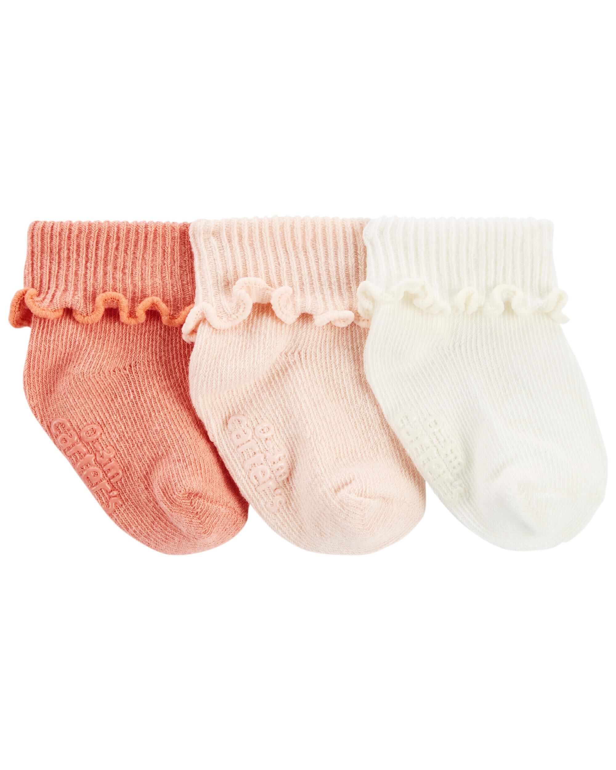 Baby 3 Pack Ribbed Booties