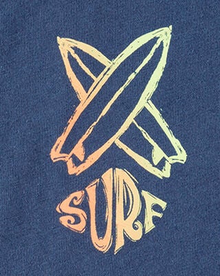 Product image 2 of Kid Surfboard Graphic Surf Tank - Navy