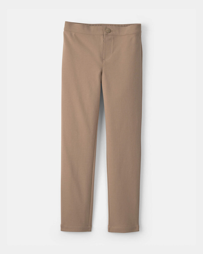 OshKosh B'gosh Girls Uniform Ponte Skinny Pants 10 Khaki