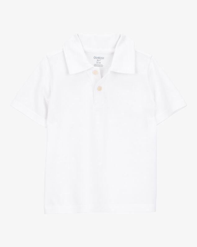 Product image 2 of Toddler 2-Pack Pique Uniform Polo Shirts - White