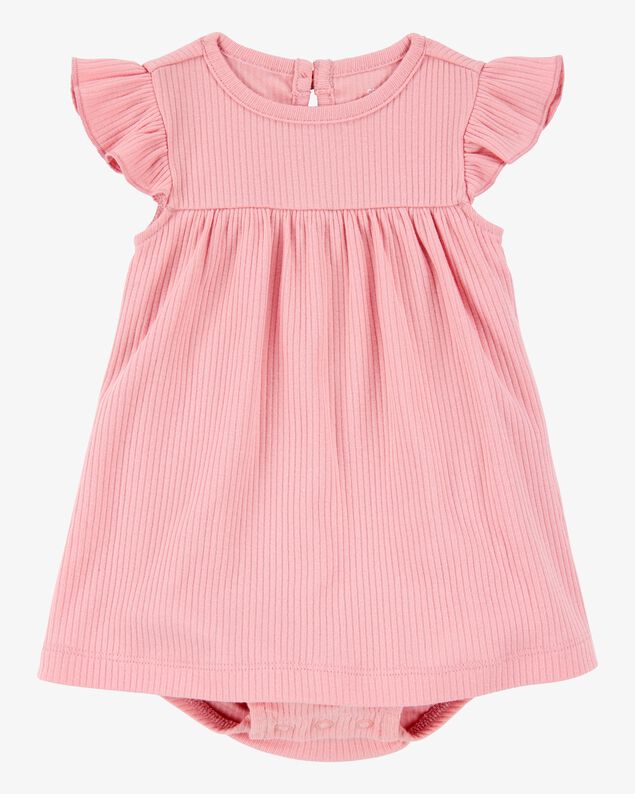 Product image 2 of Baby 2-Piece Bodysuit Dress & Cardigan Set - Pink/Ivory