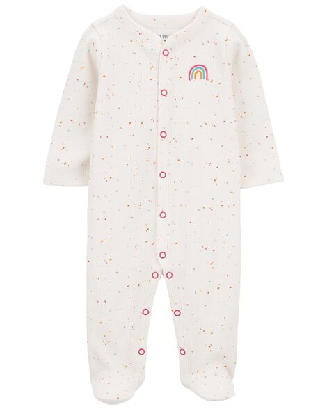 Baby Rainbow Snap-Up Footie Sleep & Play Pajamas