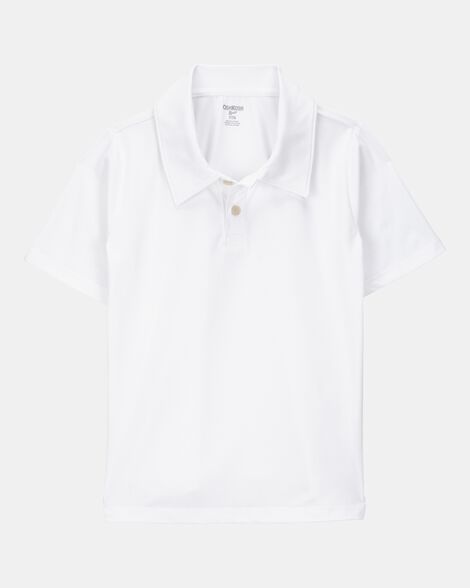 Boys Active Uniform Polo Shirt in Moisture Wicking BeCool™ Fabric - White