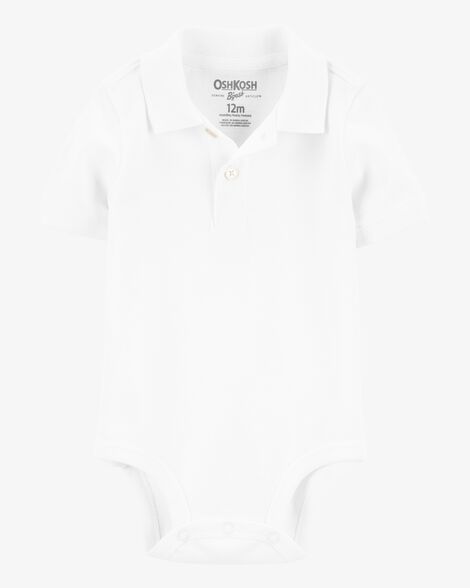  Product image 1 of Baby White Piqué Polo Bodysuit