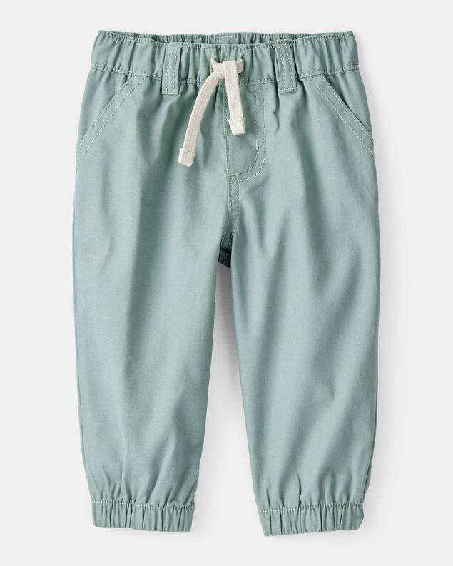 Product image 2 of Baby Boy 2-Piece Plaid Cotton Long-Sleeve Tee & Pant Set - Brown/Green
