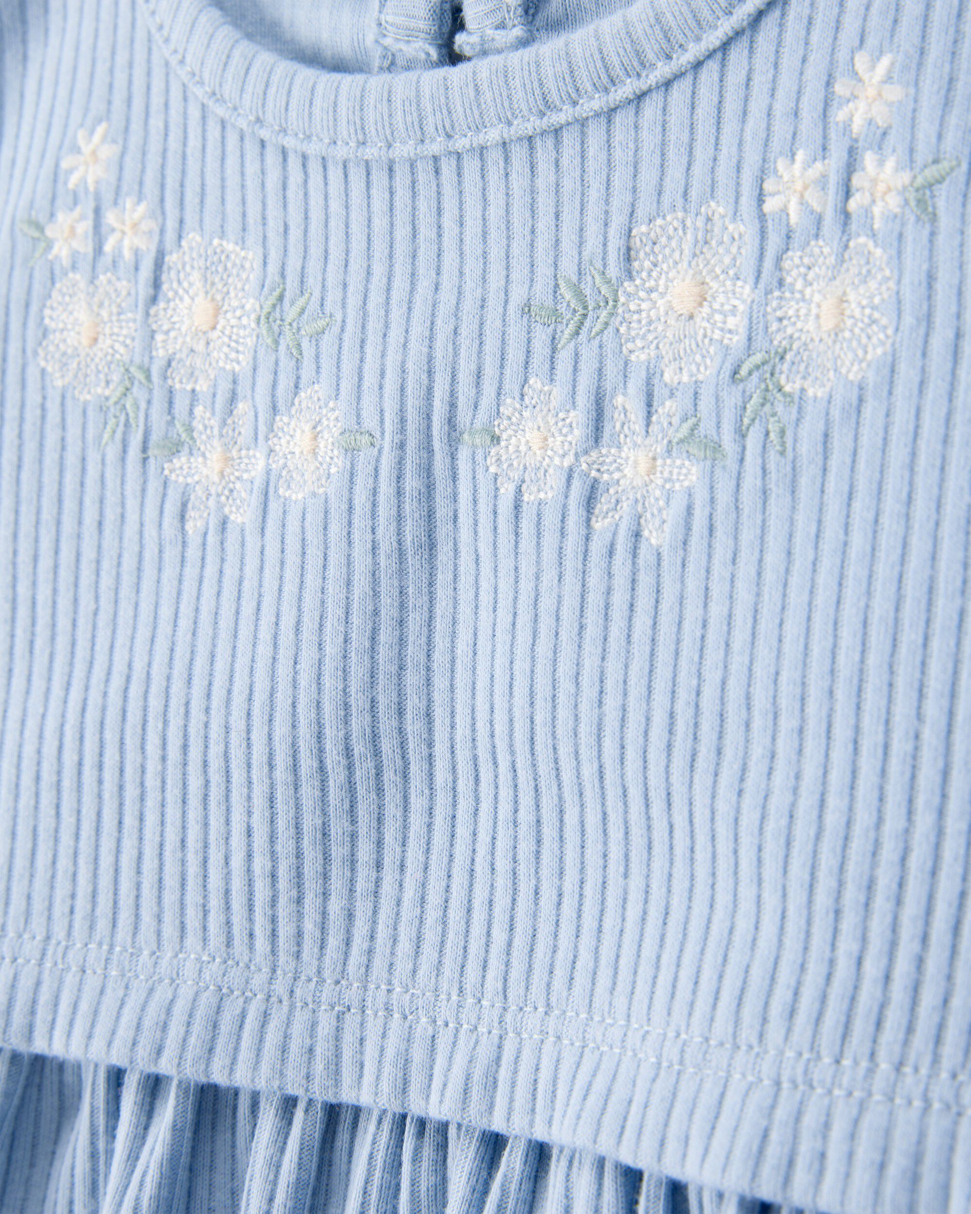 Baby 2-Piece Bodysuit Dress & Cardigan Set - Blue