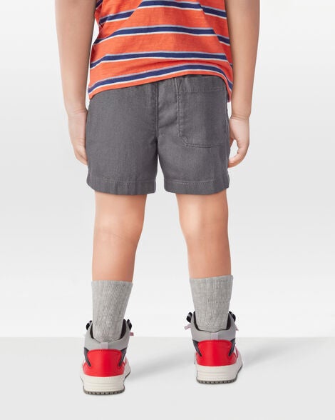  Product image 3 of Toddler Pull-On Twill Shorts - Grey