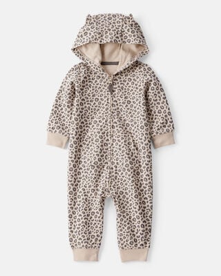 Baby Girl Heart Long-Sleeve Jumpsuit - Pink