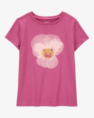 Product image 1 of Kid Tropical Flower Short-Sleeve Graphic Tee - Pink