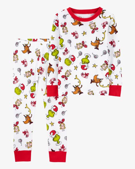 Product image 1 of Toddler 2-Piece Christmas Grinch 100% Snug Fit Cotton Pajamas