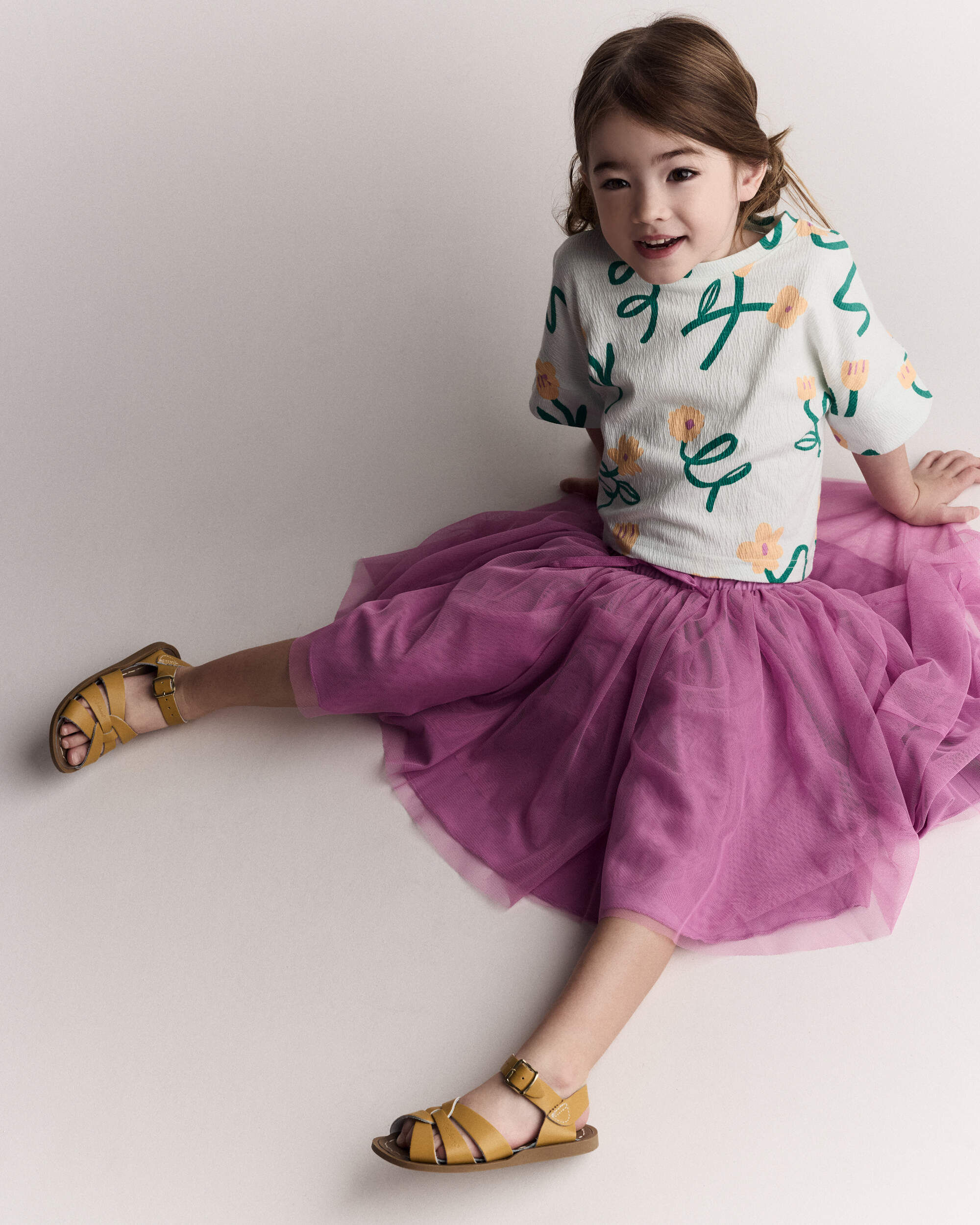 Otter Avenue Toddler Girl Avenue Twirl Midi Skirt with Tulle 12M Purple 26$