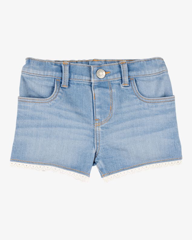 Product image 1 of Toddler Eyelet Hem Iconic Denim Short - Daytona Wash