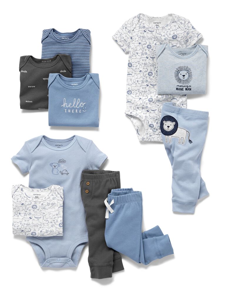 10 Piece Blue Little Baby Basics Gift Box Carters Com
