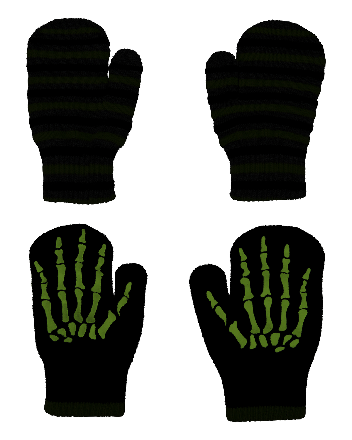 Toddler 2-Pack Skeleton Gripper Mittens - Carter's | Carter's