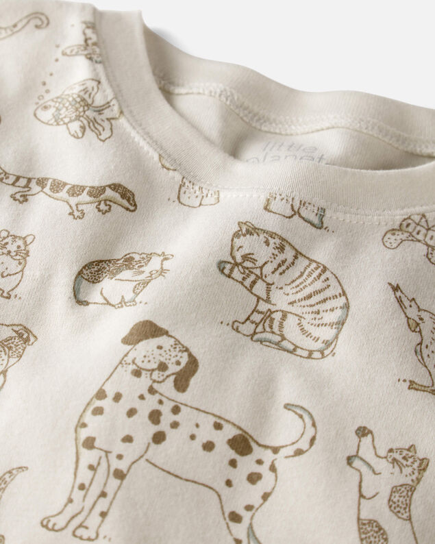 Product image 2 of Kid Pet Print Organic Cotton 2-Piece Pajamas