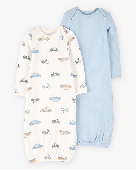  Product image 1 of Baby 2-Pack PurelySoft Sleeper Gowns - Blue