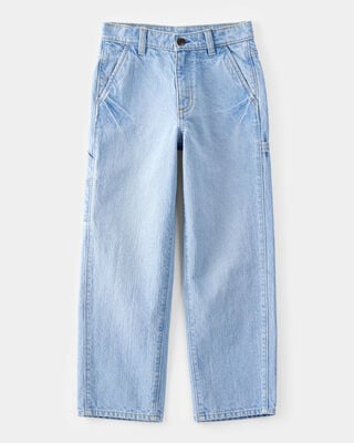 Product image 1 of Kid Baggy Iconic Denim Cargo Pants - Faded Wash