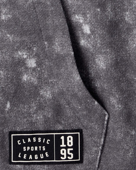 Product image 2 of Boys French Terry Acid Wash Hoodie - Grey