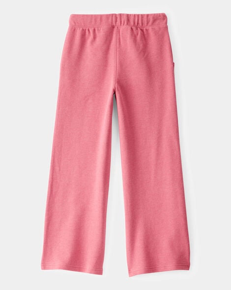 Kid French Terry Drawstring Pants - Pink