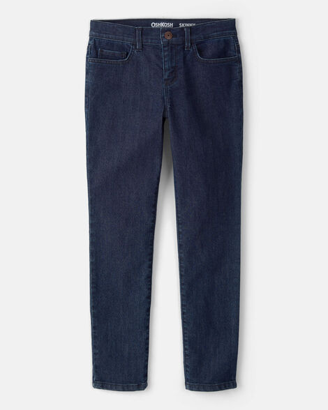 Kid Dark Blue Wash Skinny-Leg Jeans