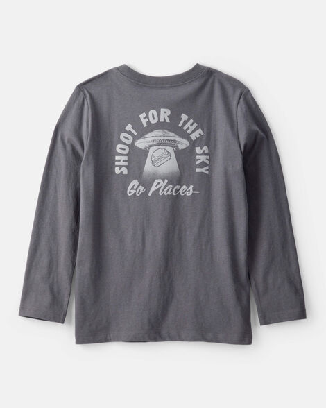  Product image 2 of Boys Shoot For The Sky Long-Sleeve Graphic Tee - Grey