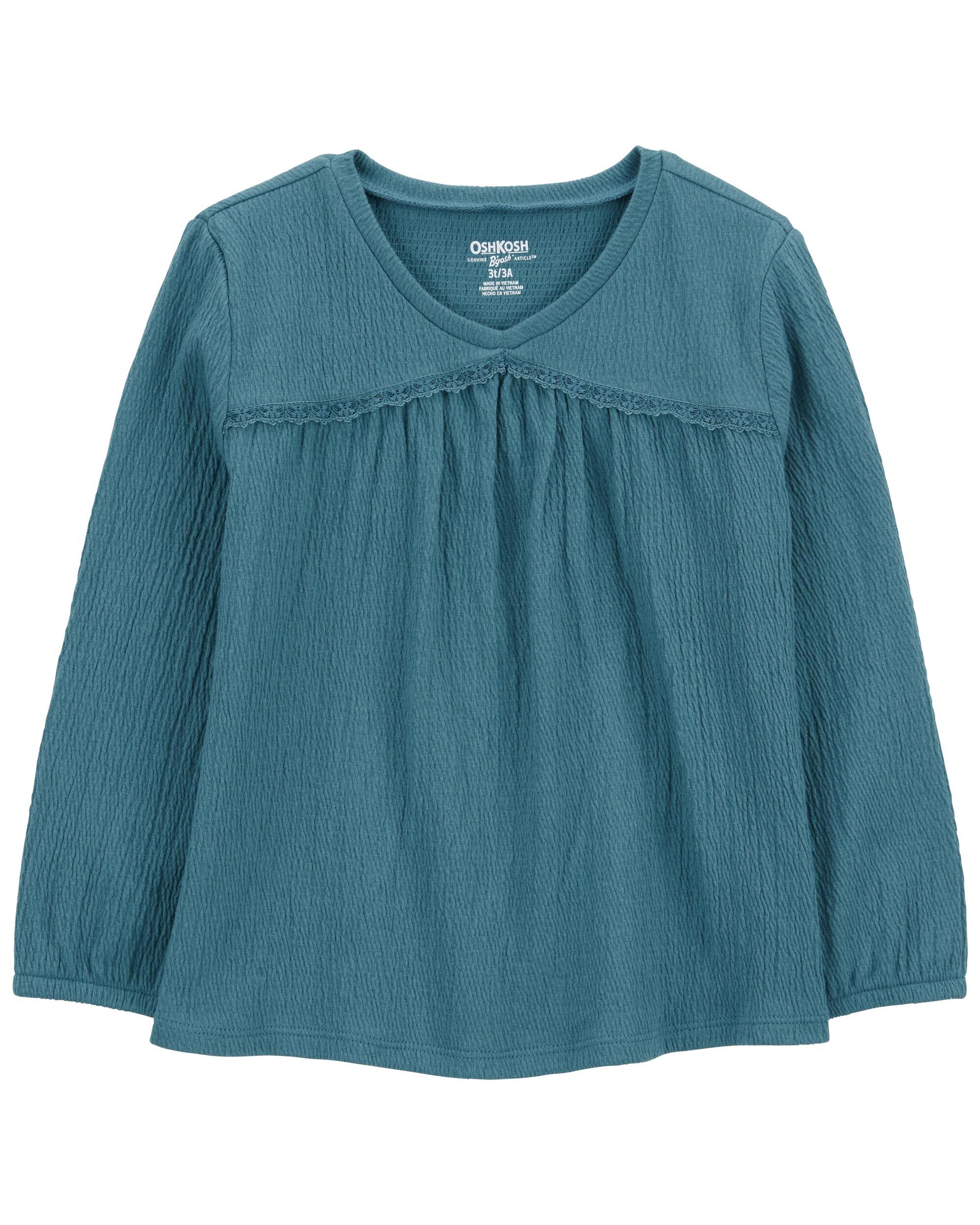 Baby Crinkle Jersey Lace Top - OshKosh | Carter's