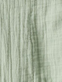 Moss Green - Baby Organic Cotton Gauze Overalls, Selected