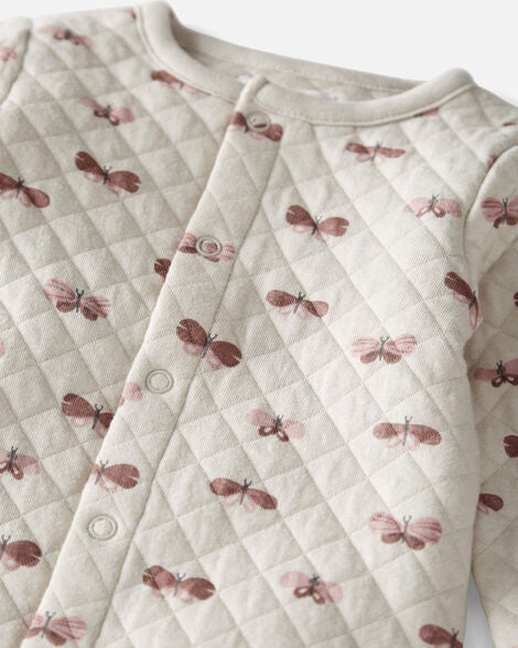  Product image 3 of Baby Organic Cotton Quilted Double Knit Butterfly Jumpsuit
