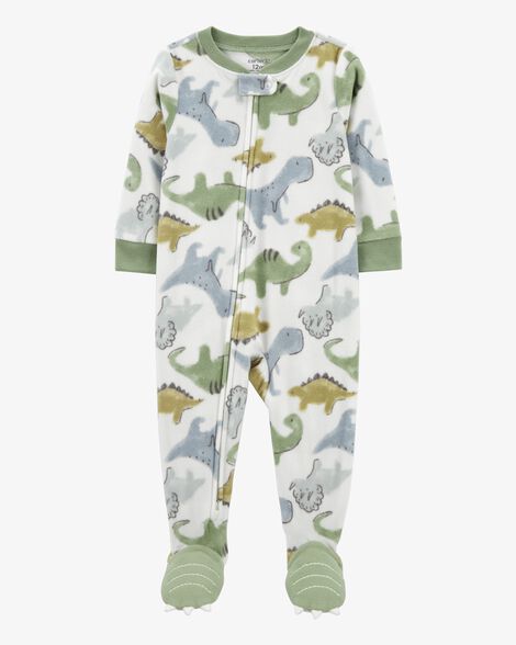 Product image 1 of Baby 1-Piece Dinosaur Fleece Footie Pajamas