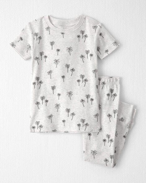 Toddler 2-Piece Organic Cotton Pajamas in Palm Trees