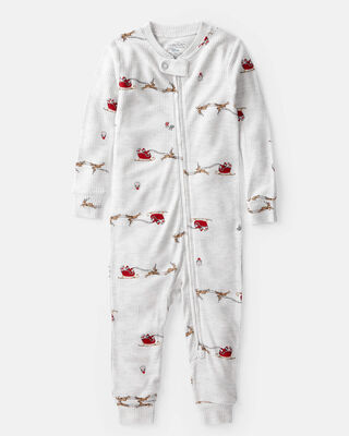 Baby Dr. Seuss™ The Grinch Print 100% Cotton Long-Sleeve Snug Fit 1-Piece Pajamas - Red