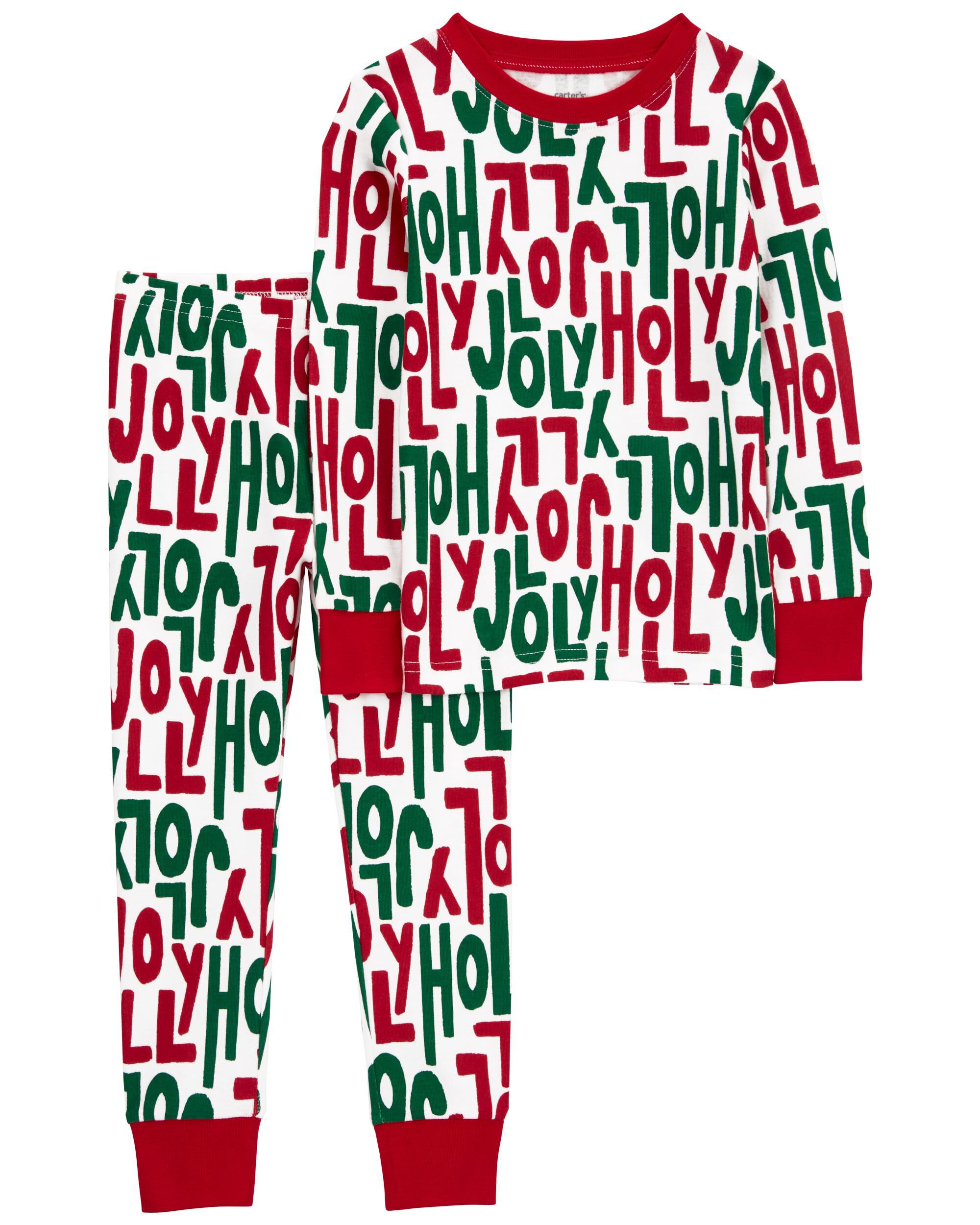 Adult 2 Piece Holly Jolly Christmas 100 Cotton Pajamas Carter s Carter s