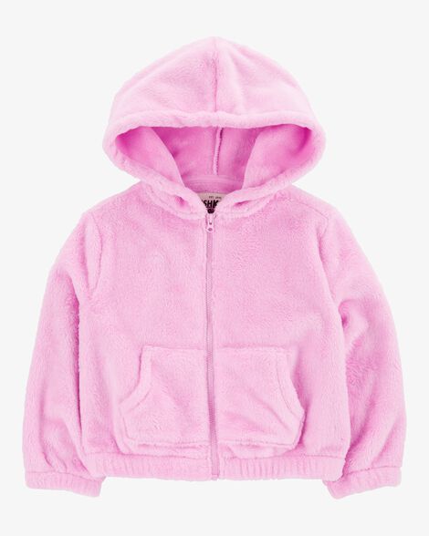  Product image 1 of Toddler Velour Zip-Up Jacket - Pink