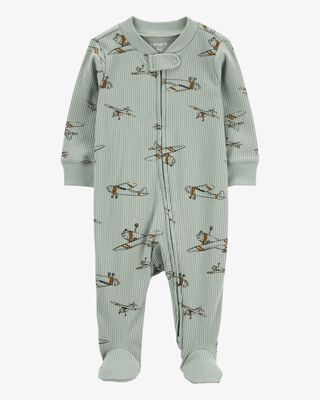 Product image 1 of Baby Airplane 2-Way Zip Sleep & Play Pajamas