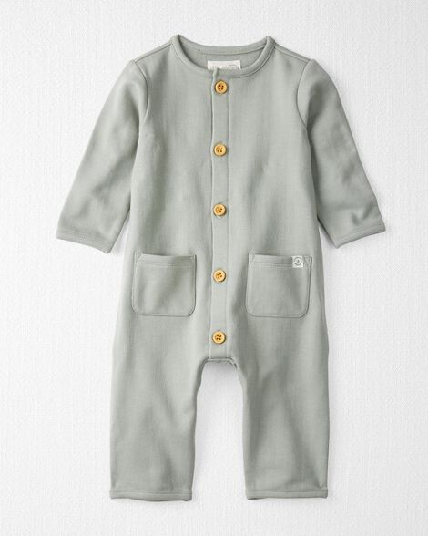 Product image 1 of Baby Fleece Jumpsuit Made with Organic Cotton In Glacier Grey