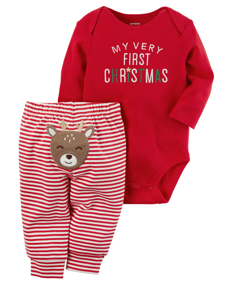 2 Piece Christmas Bodysuit Pant Set Carters Com