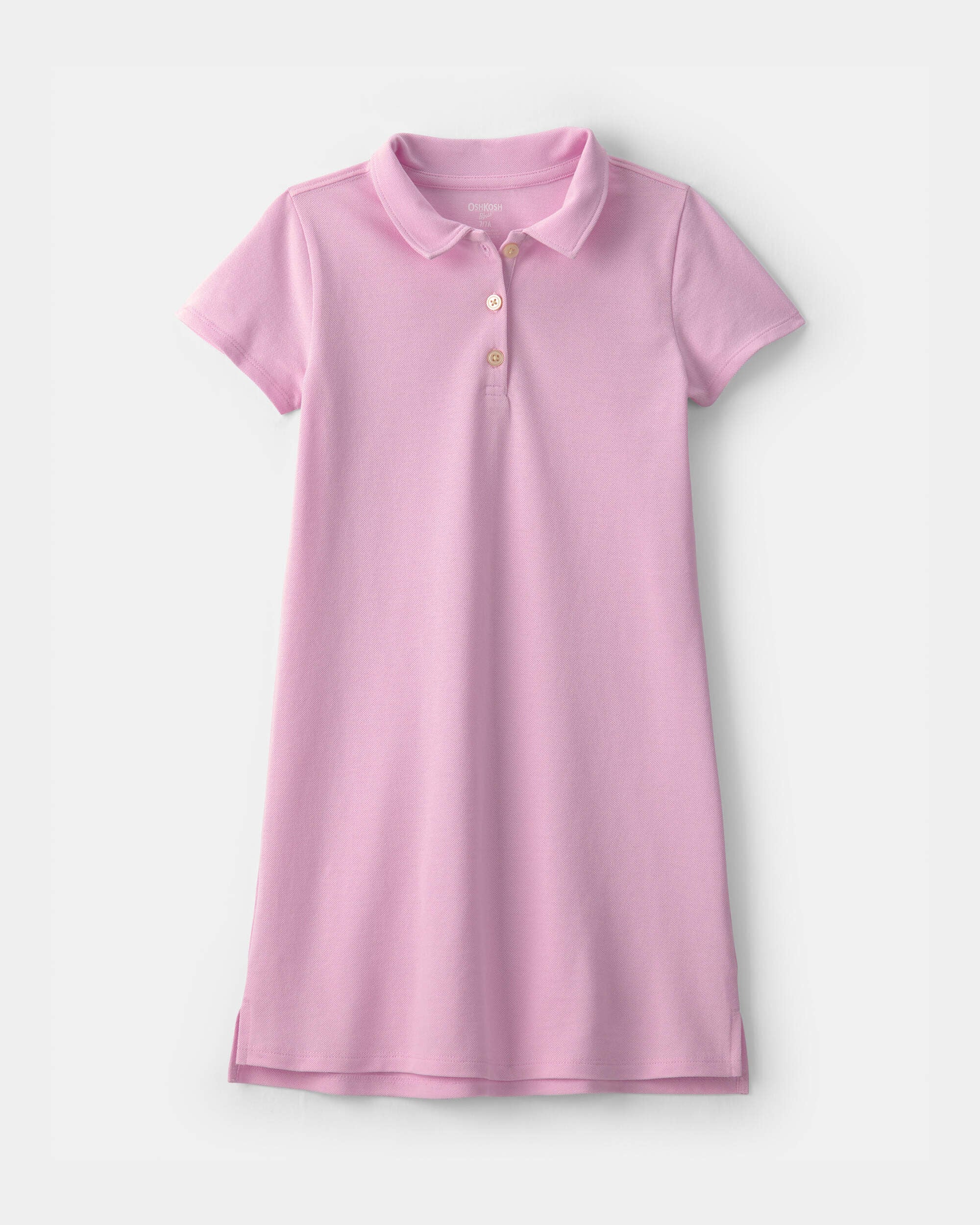 OshKosh Bgosh Girls Uniform Piqu Short-Sleeve Dress 10 Pink 22$