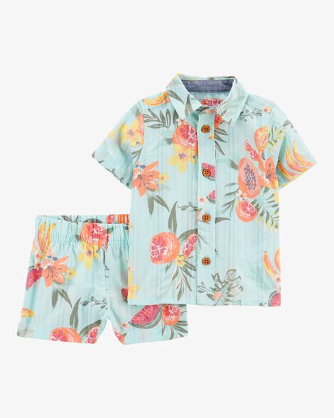  Product image 1 of Baby 2-Piece Floral Short-Sleeve Set