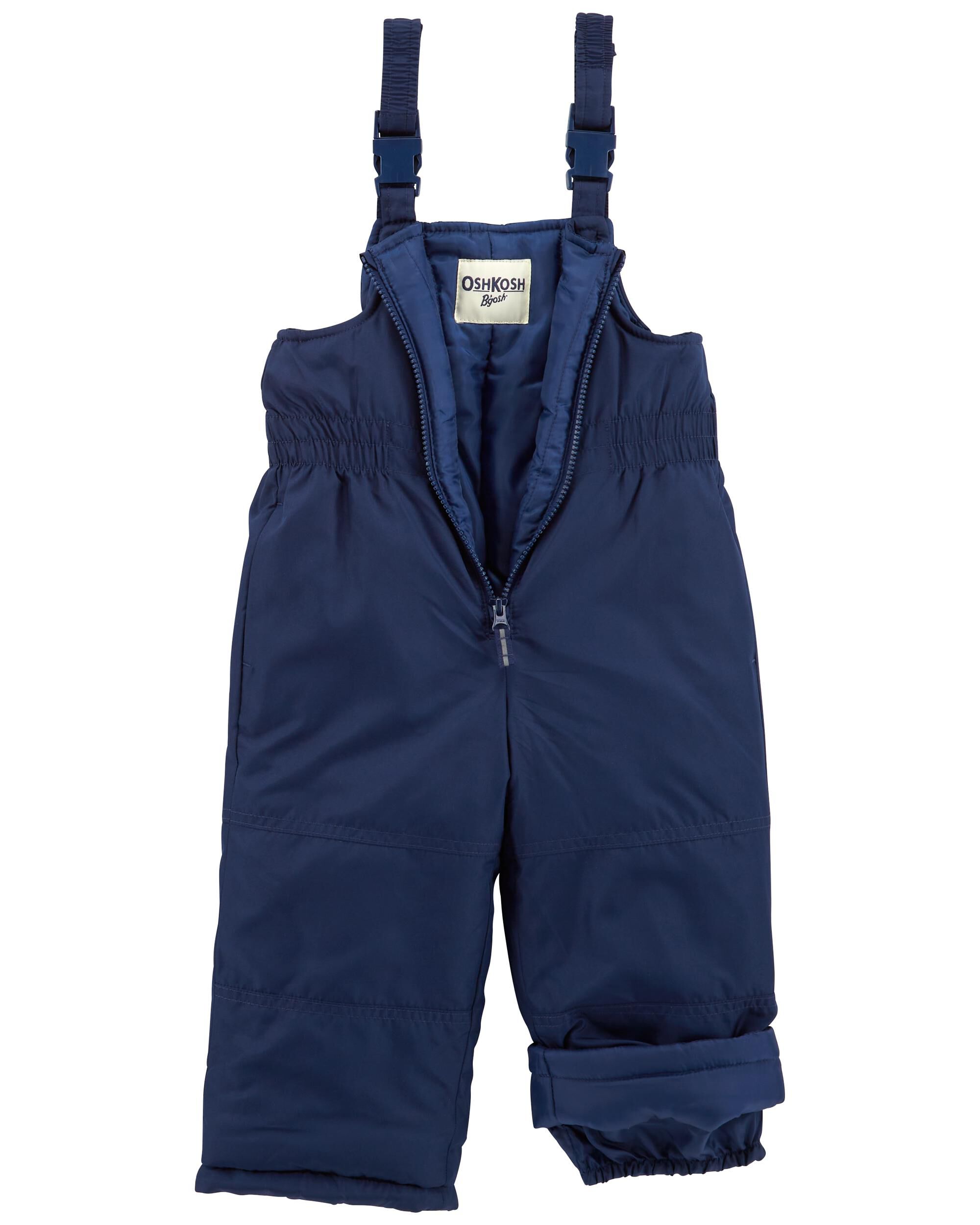 K_yksts snow② Toddler Boy 2-Piece Color Block Hooded Snowsuit Jacket & Bib